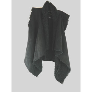 Me Jane Women's Fux Fur Wrap Black Size Large